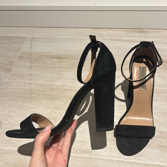 Steve Madden Black Carson Suede Heels - SIZE 10 - Picture 7 of 11